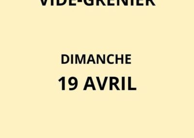 VIDE-GRENIER LE 19 AVRIL 2026